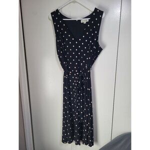 Harper Rose Women's 16 Polka Dot Black White Dress Classic Sleeveless